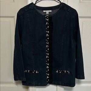 Denim JM Collection embellished jacket